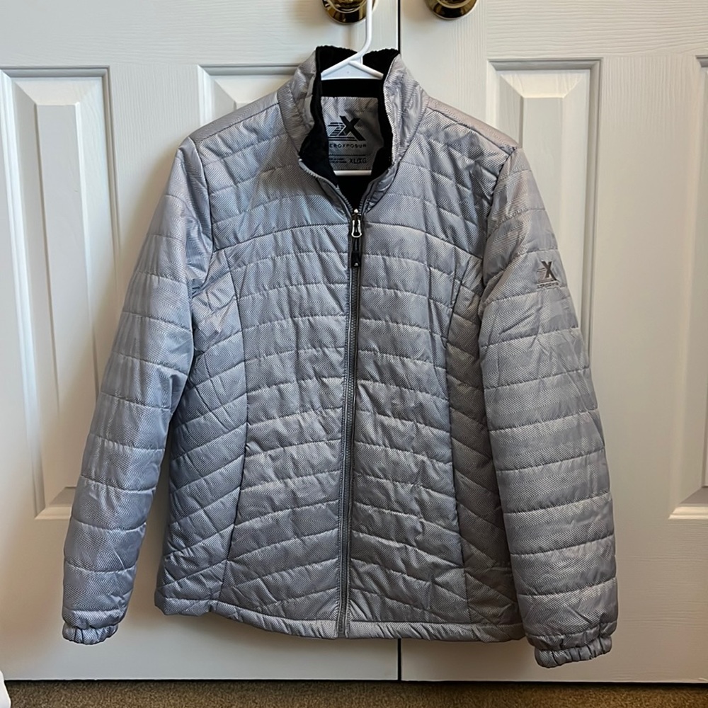 Zeroxposur brand new puffer jacket, never worn, grey, size XL